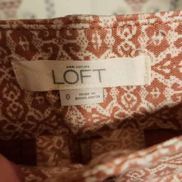 Ann Taylor Loft linen blend shorts Soze 0 - Picture 3 of 3